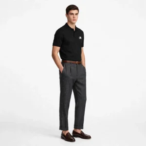 Alternative view of Crescaa Signature Polo - Black