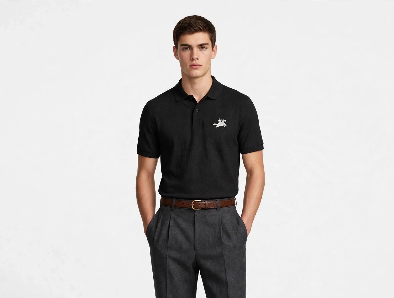 Crescaa Signature Polo - Black - Image 3