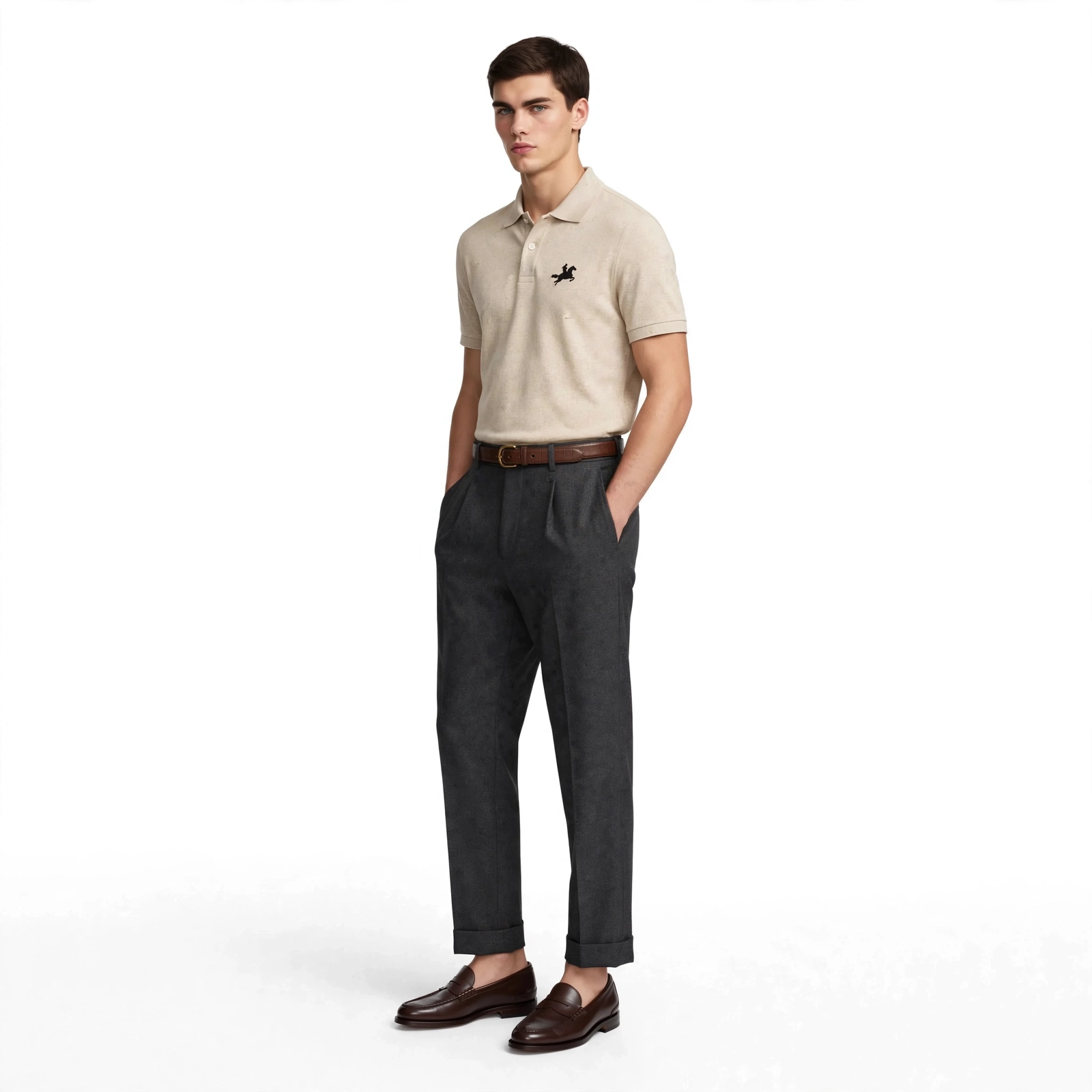 Crescaa Signature Polo – Sand Beige - Image 2